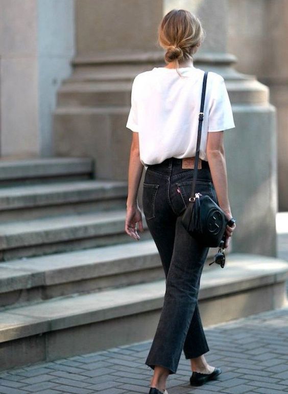 Черные джинсы: 41 стильных образа, с чем носить